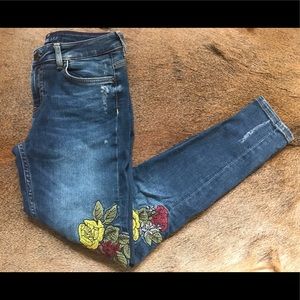 ZARA Embroidered Jeans